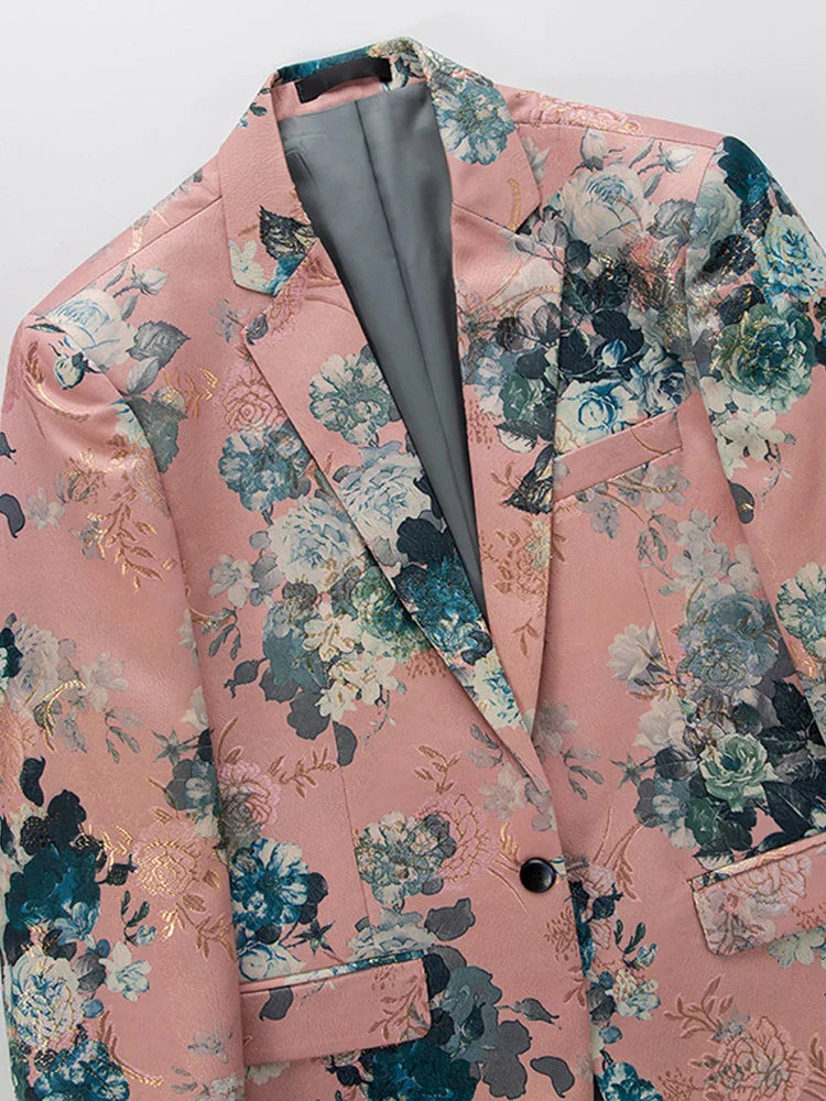 Blazer Fleurs Élégant pour Homme