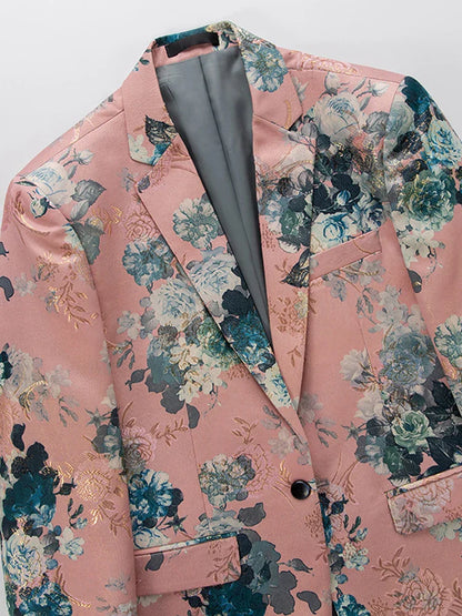 Blazer Fleurs Élégant pour Homme