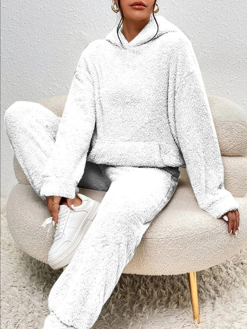 Survêtement Femme Confort avec Capuche et Pantalon Élastique