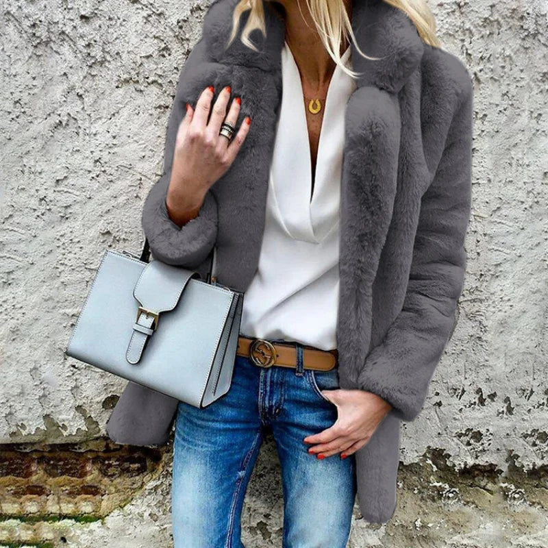 Manteau Femme Mi-Long Élégant et Chaud pour Hiver - PanierRoyale