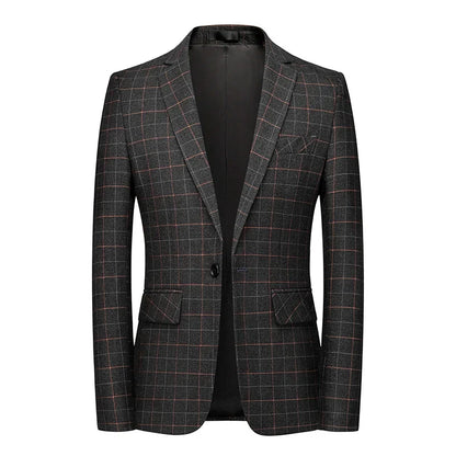 Blazer Noir à Carreaux Élégant pour Homme - BerlinGlamour