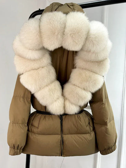 Parka Femme Hiver Doudoune avec Capuche Amovible