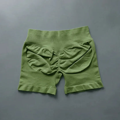 Short sport femme sans couture taille haute gainant