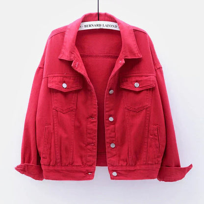 Veste Jean Femme Manches Longues avec Poches