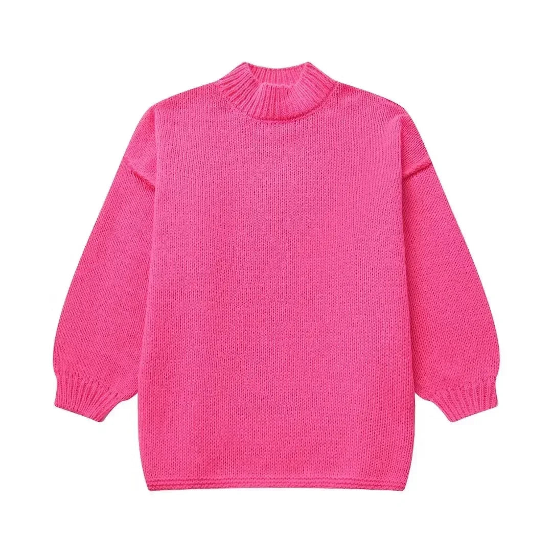 Pull Femme Laine Douce Hiver avec Écharpe Coordinée