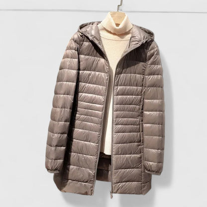 Manteau Hiver Femme Doublé et Chauffant à Fermeture Éclair
