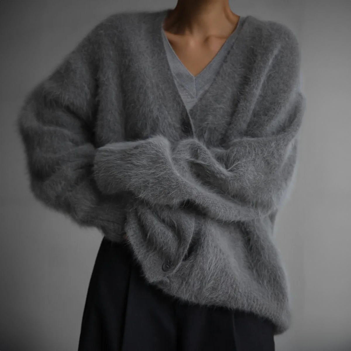 Cardigan Femme Hiver Doux et Confortable en Cachemire