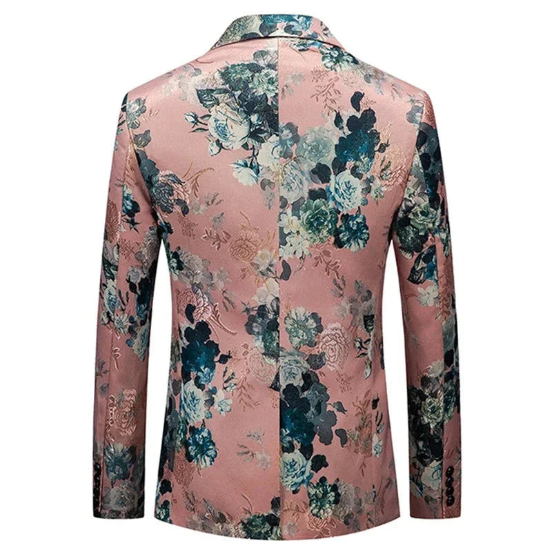 Blazer Fleurs Élégant pour Homme