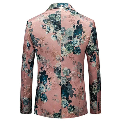 Blazer Fleurs Élégant pour Homme