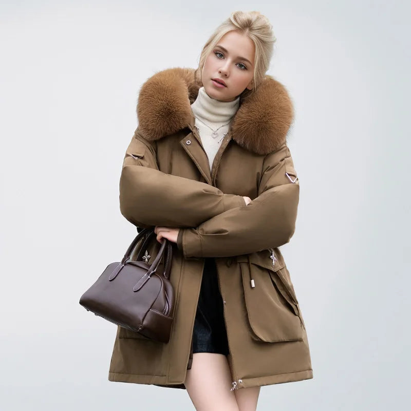 Veste Femelle Hiver Warme et Confortable avec Poches