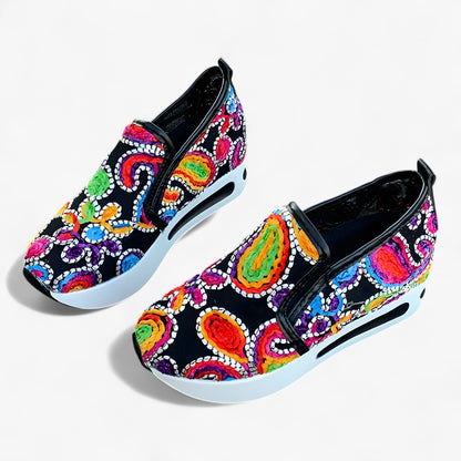 Baskets Femmes Confortables à Lacets avec Semelle Amortie