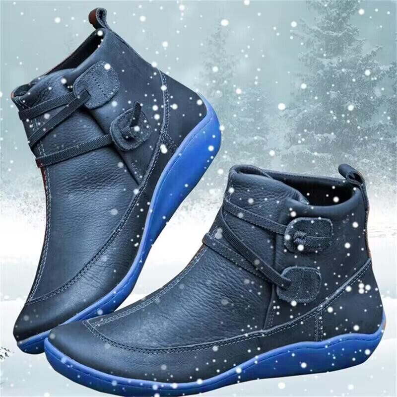Bottines Femme Cuir Chaudes et Confortables
