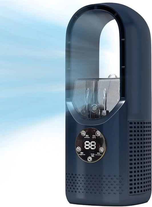 Ventilateur Silencieux Design Noir avec Télécommande - PanierRoyale