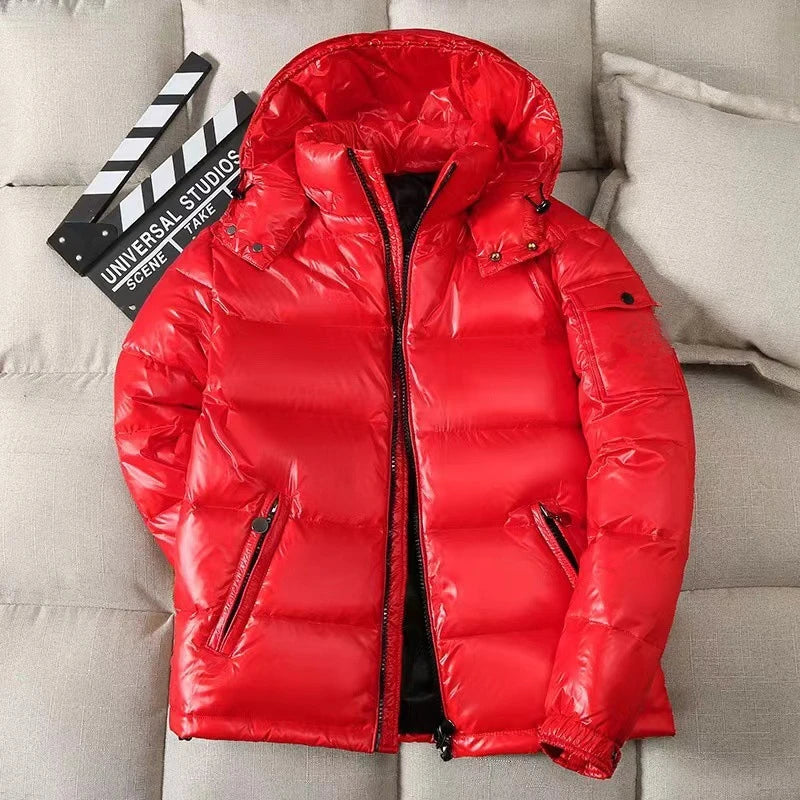Veste Doudoune Homme Hiver avec Capuche et Manches Longues