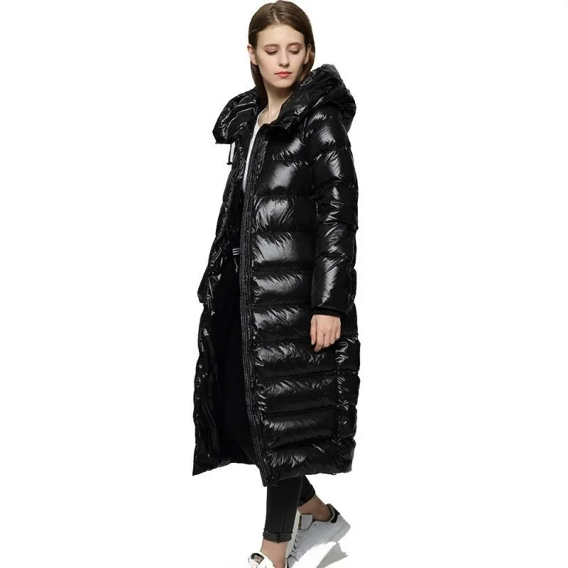 Longue Veste Doudoune D’Hiver Pour Femme | Avec Capuche