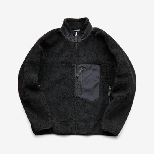 Veste Hiver Élégante Manches Longues avec Poche Réversible - PanierRoyale
