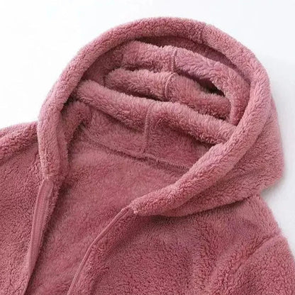 Blouson Hiver Femme Douillet avec Fermeture Éclair