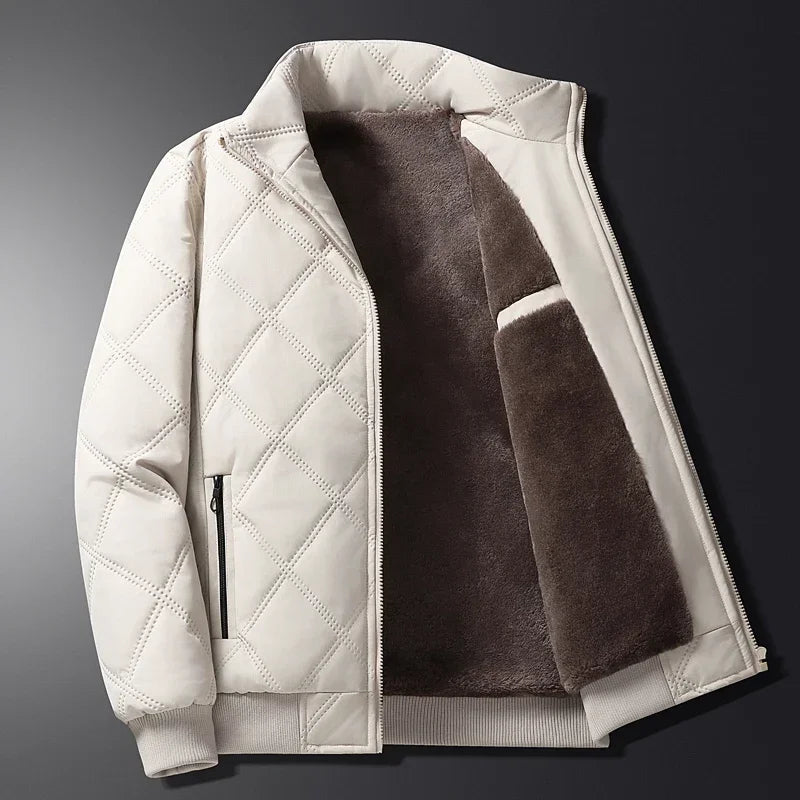Manteau Homme Hiver Chic avec Capuchon et Fermeture Éclair