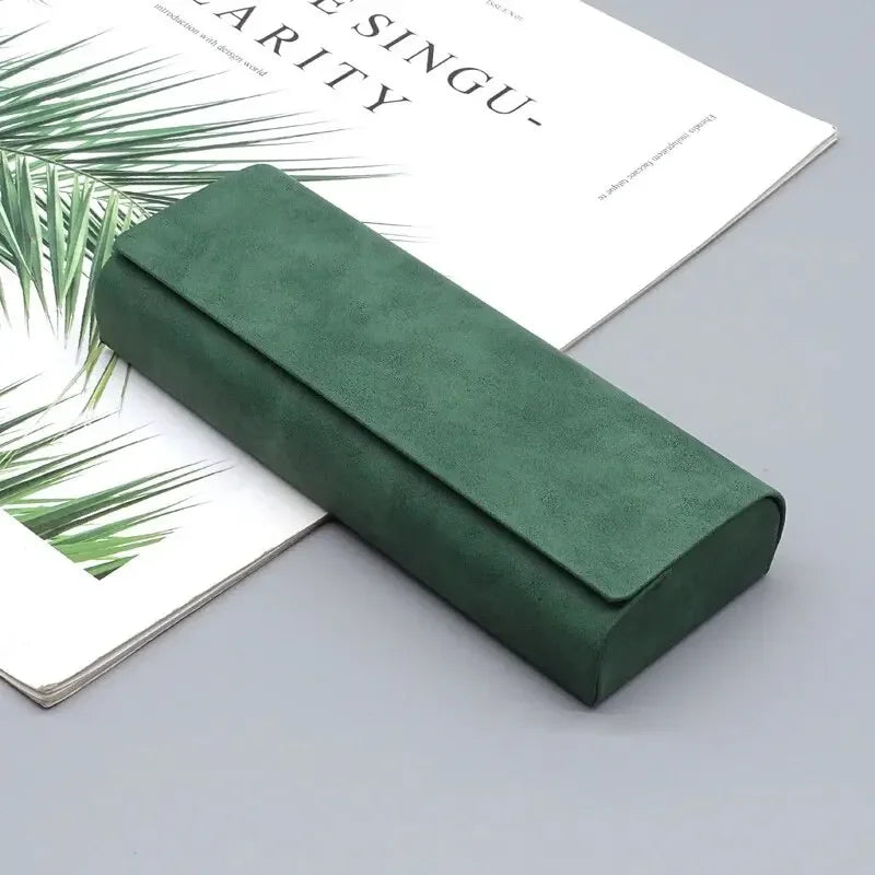 Étui à lunettes Unisexe Rigide Effet Cuir Pliable