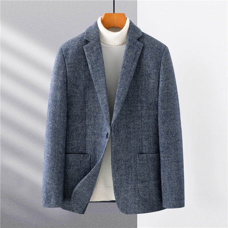 Blazer Homme Élégant Gris Tailleur