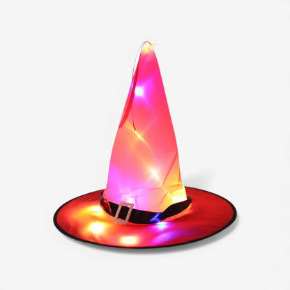 Chapeau Sorcière Lumineux LED Noir