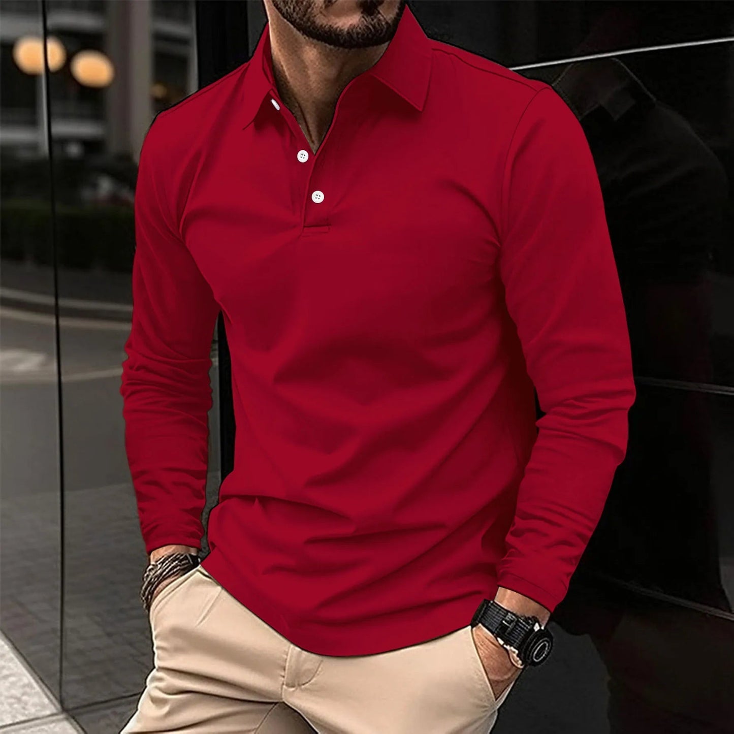 Chemise Décontractée à Manches Longues pour Homme