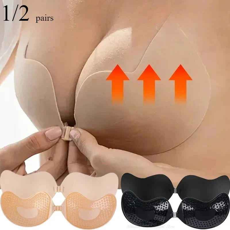 Soutien-gorge Femme Adhésif Push-up Sans Bretelles Invisible - PanierRoyale