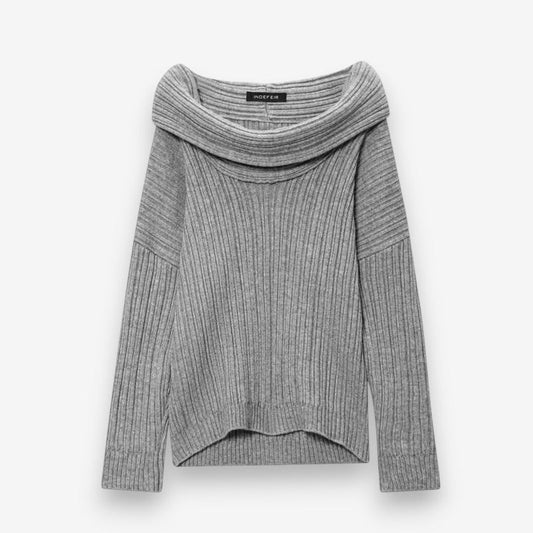 Pull en Laine Tricoté Manches Longues Élégant - PanierRoyale