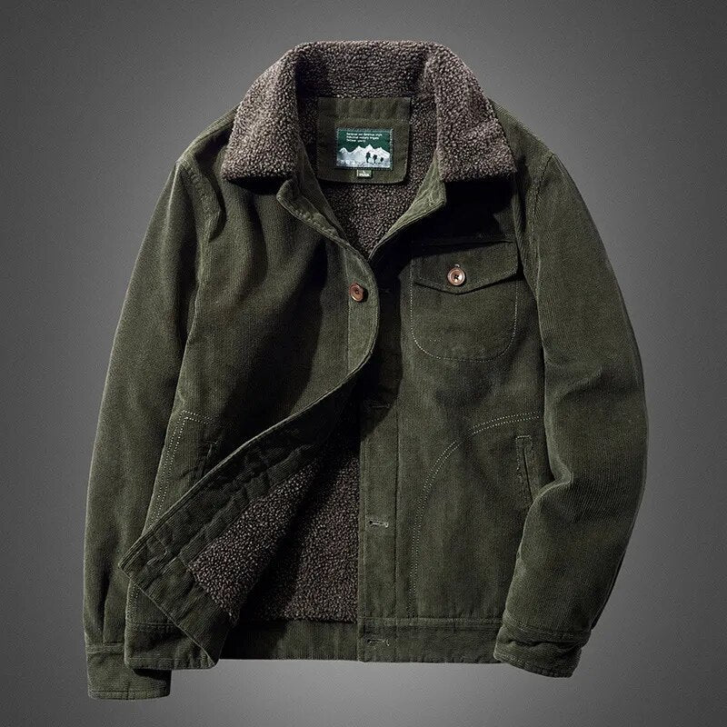 Blouson en cuir doublé de fourrure synthétique - Élégant et chaud pour hiver