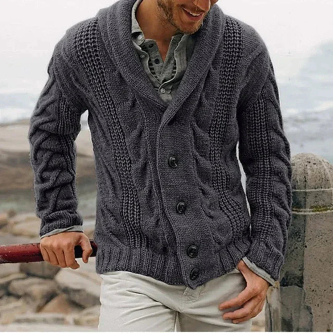 Cardigan Homme Hiver Manches Longues Décontracté