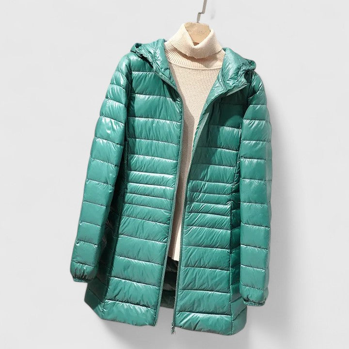 Manteau Hiver Femme Doublé et Chauffant à Fermeture Éclair