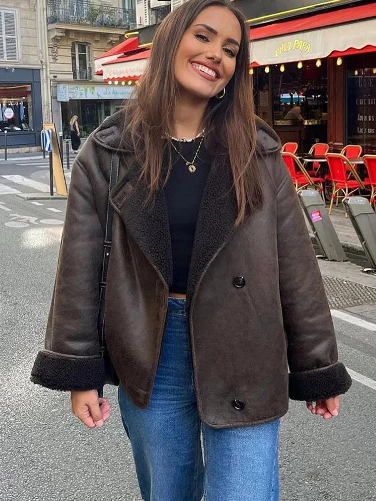 Veste Réversible Polaire Doublée avec Poches Froides - PanierRoyale