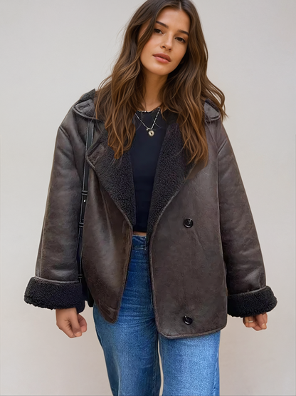 Manteau Hiver Femme Réversible et Doux