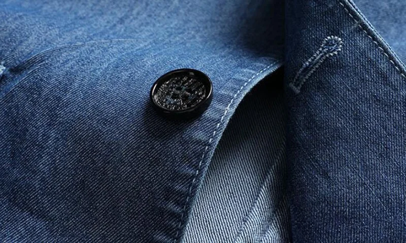 Blazer Homme Denim Moderne Noir