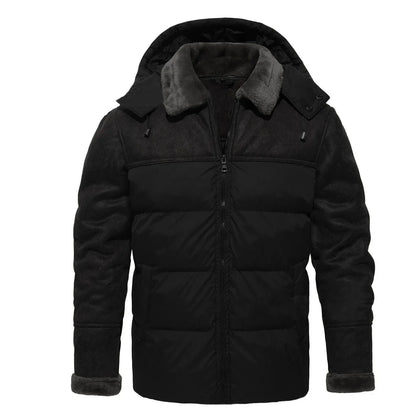 Veste Parka Hiver Homme avec Capuche et Fermeture Éclair