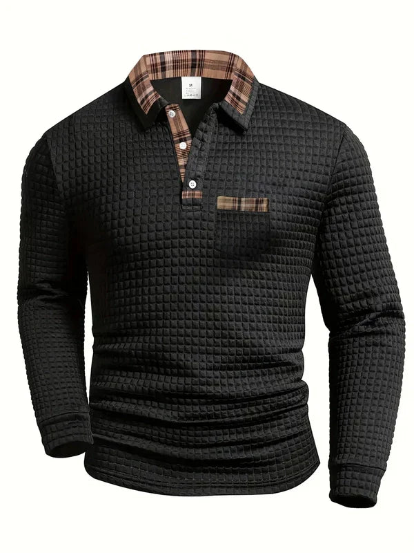 Polo Homme Coton Classique à Carreaux
