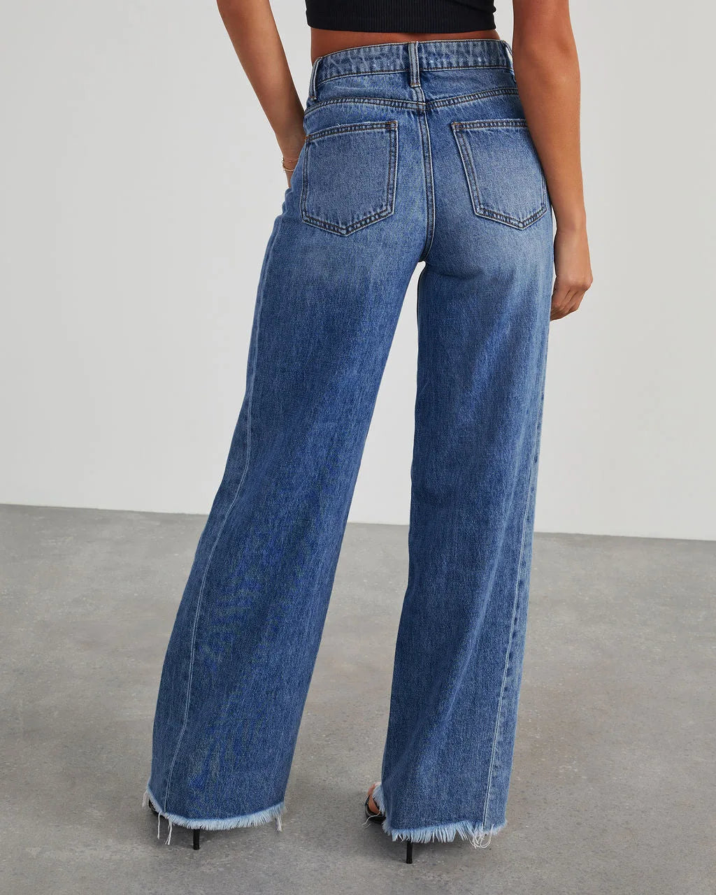 Jean Femme Large Taille Grise Déchiré