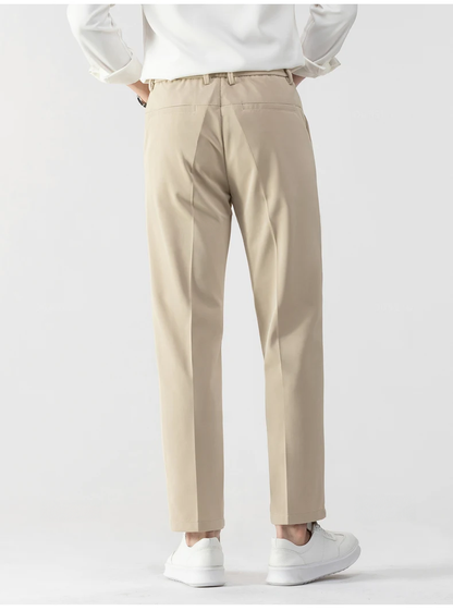 Pantalon Homme Beige Taille Haute Confort et Élégance