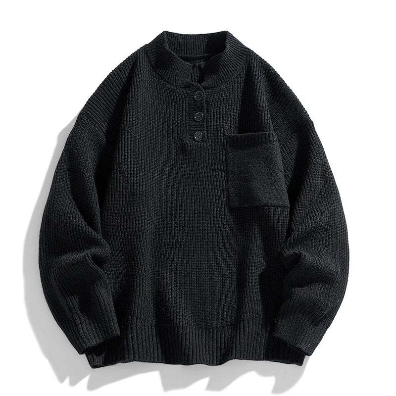 Pull Homme Hiver en Laine avec Boutons