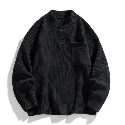 Pull Homme Hiver en Laine avec Boutons