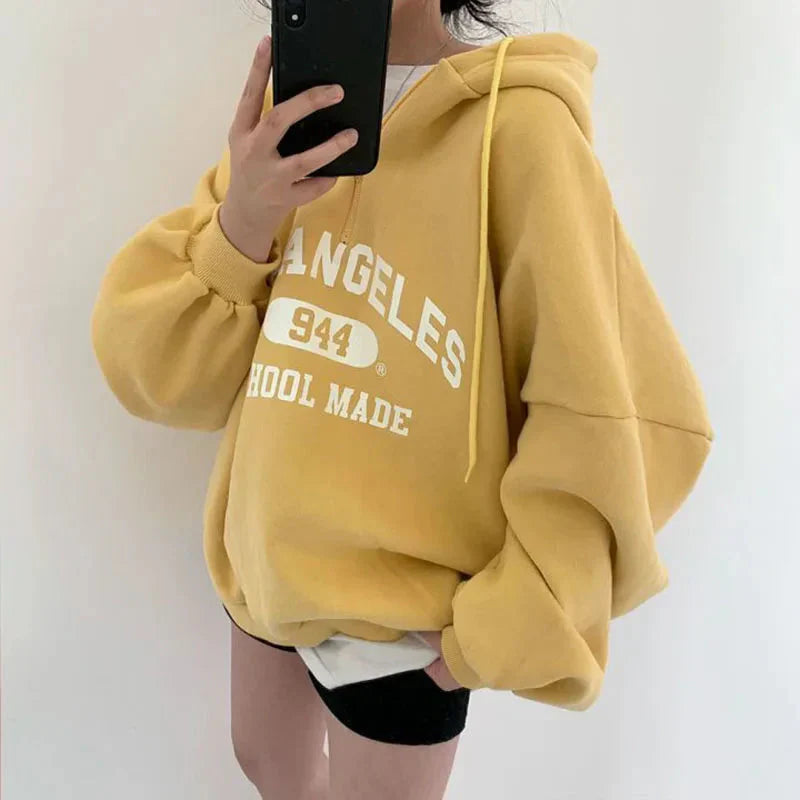 Sweat à Capuche Los Angeles Imprimé - Sport Chic et Confortable