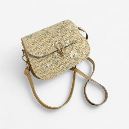 Sac Épaule Floral avec Fermeture Éclair Sécurisée