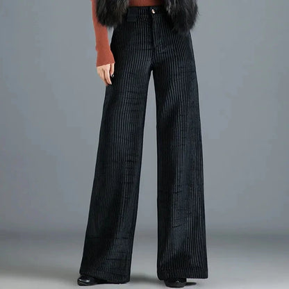 Pantalon Féminin Rayé Chic pour Bureau