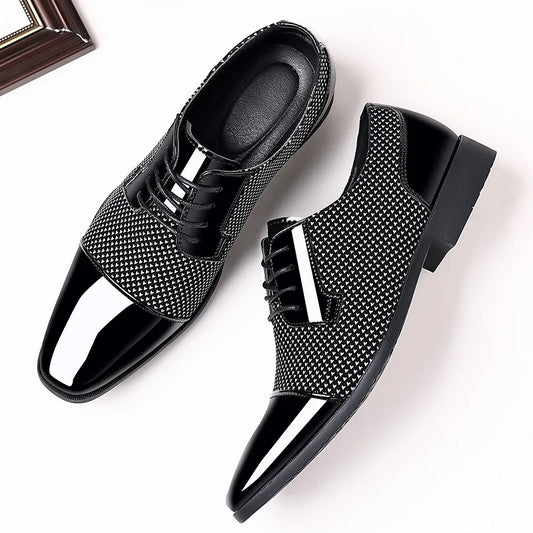 Chaussures de Mariage Homme Noir Élégant - PanierRoyale
