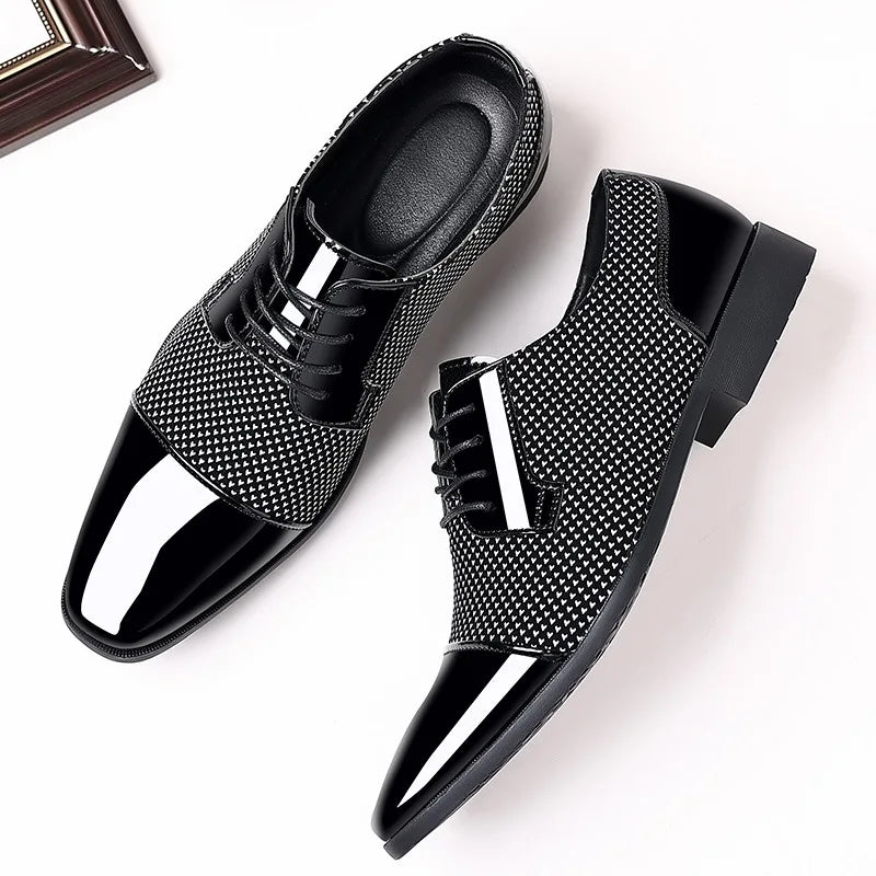 Chaussures Homme Cuir Noir Strass Élégantes - BerlinGlamour