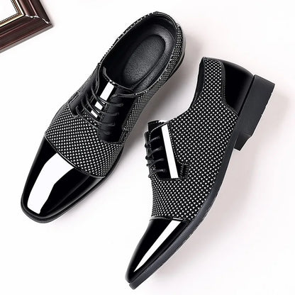 Chaussures Homme Cuir Noir Strass Élégantes - BerlinGlamour