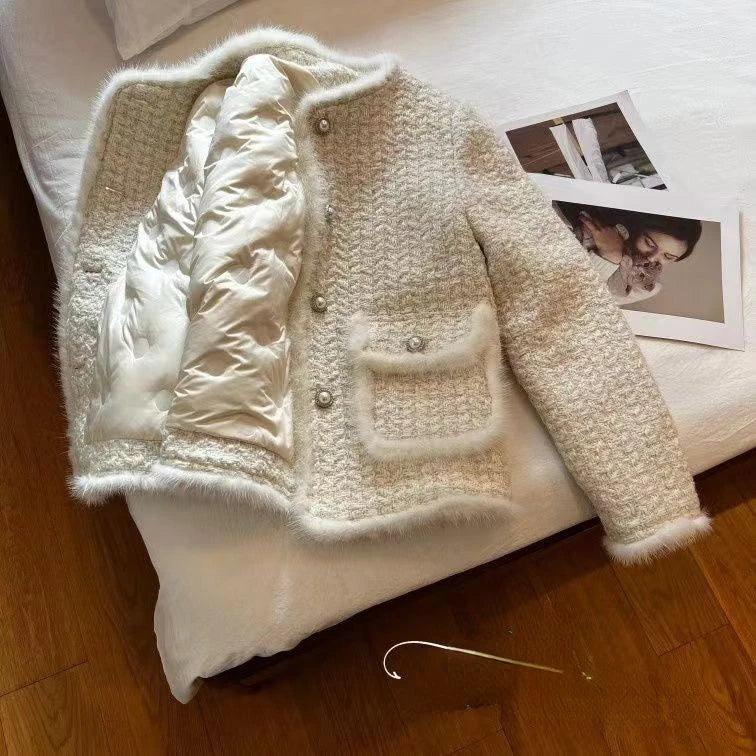 Manteau Femme Hiver Chic à Boutons de Détail - PanierRoyale