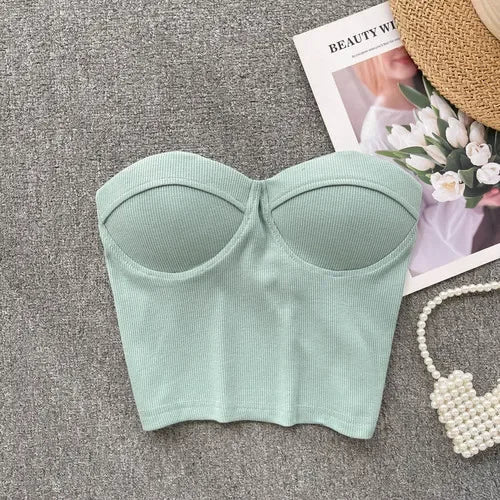 Bustier Top Push-up Corsage Féminin pour Femme