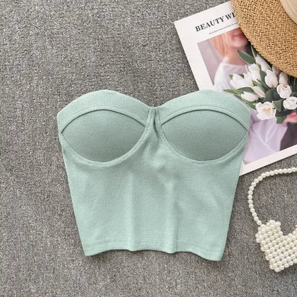 Bustier Top Push-up Corsage Féminin pour Femme