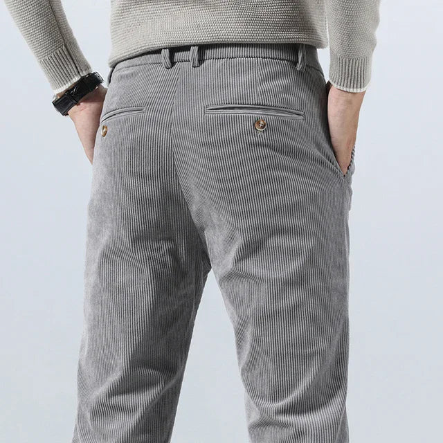 Pantalon Chino Moderne Gris Homme